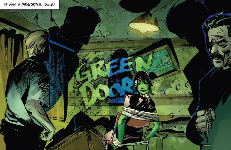 The grim scene of Jess Harrison’s—a.k.a. Jailbait’s—seeming death in Immortal Hulk #3.